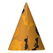 Halloween Kürbis und Fledermäuse Partyhütchen (Rückseite)
