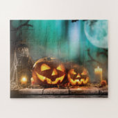 Halloween Kürbis und Fledermäuse Puzzle (Horizontal)