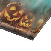Halloween Kürbis und Fledermäuse Schneidebrett (Ecke)
