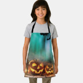 Halloween Kürbis und Fledermäuse Schürze (Insitu)