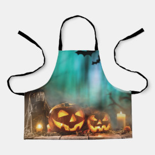 Halloween Kürbis und Fledermäuse Schürze