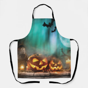 Halloween Kürbis und Fledermäuse Schürze