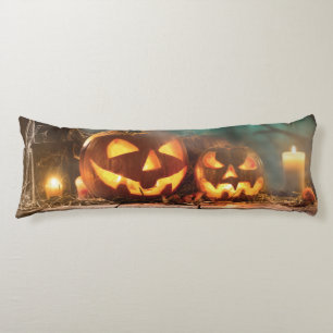 Halloween Kürbis und Fledermäuse Seitenschläferkissen