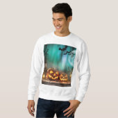 Halloween Kürbis und Fledermäuse Sweatshirt (Vorne ganz)