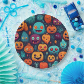 Halloween Kürbis und Monster Pappteller (Party)