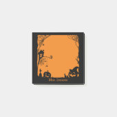 Halloween-Kürbis und Spidernetze Post-it Klebezettel (Vorderseite)