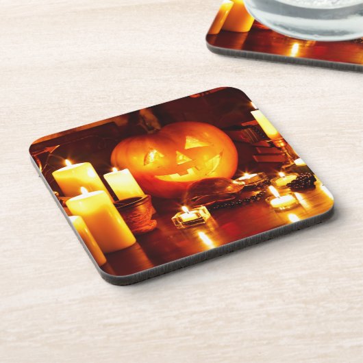 Halloween-Kürbis Untersetzer (Linke Seite)