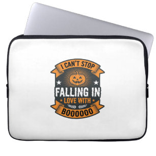 Halloween-Kürbis verliebt in Vintage-Shirt De Laptopschutzhülle