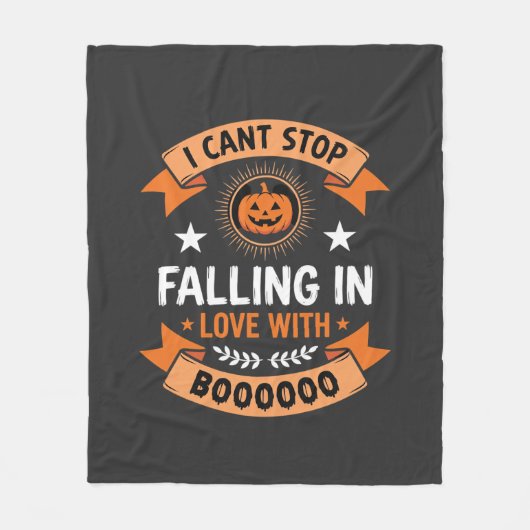 Halloween-Kürbis verliebt sich Fleecedecke (Vorderseite)