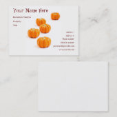 Halloween-Kürbis Visitenkarte (Vorne/Hinten)