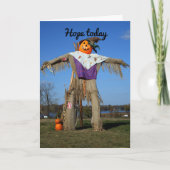 Halloween-Kürbis-Vogelscheuche Karte (Vorderseite)