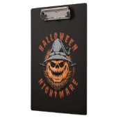 Halloween-Kürbis-Vogelscheuchen-Design Klemmbrett (Links)