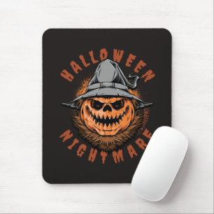 Halloween-Kürbis-Vogelscheuchen-Design Mousepad