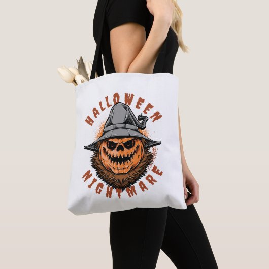 Halloween-Kürbis-Vogelscheuchen-Design Tasche (Von Nahem)