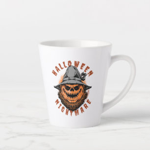 Halloween-Kürbis-Vogelscheuchendesign Milchtasse