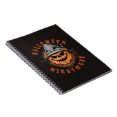 Halloween-Kürbis-Vogelscheuchendesign Notizblock (Rechte Seite)