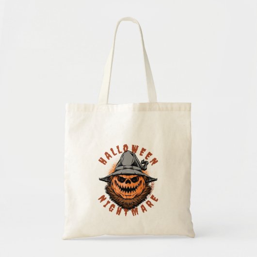 Halloween-Kürbis-Vogelscheuchendesign Tragetasche (Vorne)