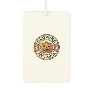 Halloween-Kürbis wächst meine Fangzähne Vintage-Ab Autolufterfrischer
