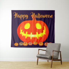 HALLOWEEN-KÜRBIS WANDTEPPICH