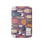 Halloween Kürbis, witzige nahtlose Muster. Badematte (Vorderseite Vertikal)