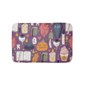 Halloween Kürbis, witzige nahtlose Muster. Badematte (Vorderseite)