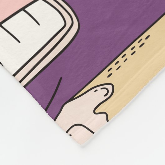 Halloween Kürbis, witzige nahtlose Muster. Fleecedecke (Ecke)