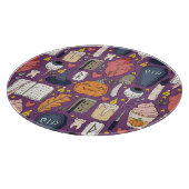 Halloween Kürbis, witzige nahtlose Muster. Schneidebrett (Ecke)