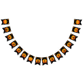 Halloween-Kürbis zum Geburtstag Wimpelkette