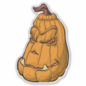 Halloween-Kürbisbild Aufkleber (Vorderseite)