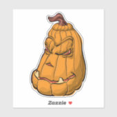 Halloween-Kürbisbild Aufkleber (Blatt)