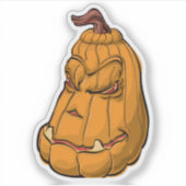 Halloween-Kürbisbild Aufkleber (Vorderseite)