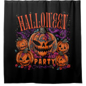 Halloween, Kürbiscoven blüht, Gothic Duschvorhang (Vorderseite)