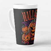 Halloween, Kürbiscoven blüht, Gothic Milchtasse (Linke Ecke)