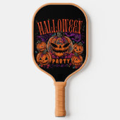 Halloween, Kürbiscoven blüht, Gothic Pickleball Schläger (Vorderseite)