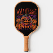 Halloween, Kürbiscoven blüht, Gothic Pickleball Schläger (Rückseite)