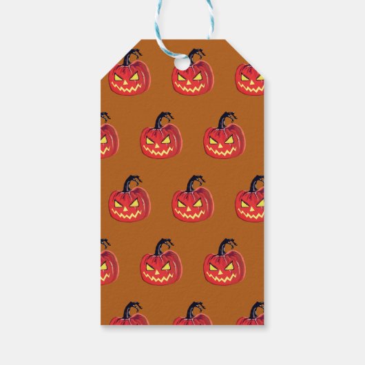 Halloween-Kürbiscreme Geschenkanhänger (Rückseite)