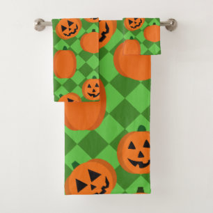 Halloween-Kürbise Badhandtuch Set
