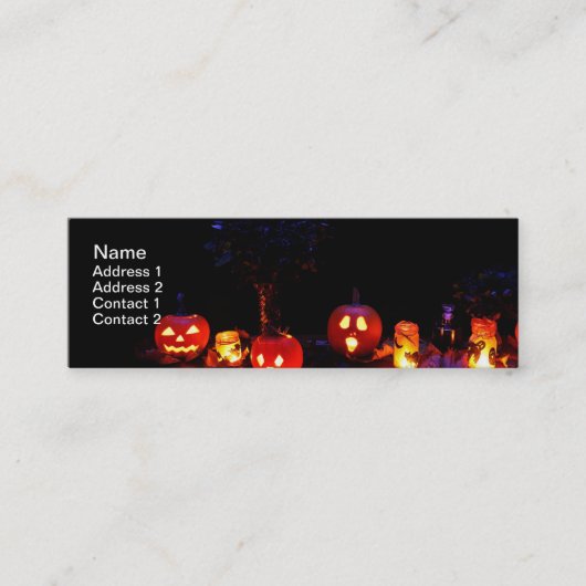 Halloween-Kürbise Mini Visitenkarte (Vorderseite)