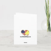 Halloween-Kürbise, schwarze Vögel und Mops-Hund Karte (Rückseite)