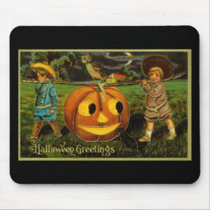 Halloween-Kürbisernte Nacht von Kindern   Mousepad