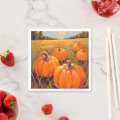 Halloween Kürbisfeld Herbst Herbst Serviette (Beispiel)