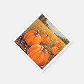 Halloween Kürbisfeld Herbst Herbst Serviette (Ecke)