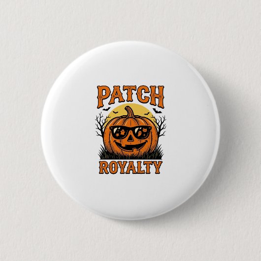 Halloween-Kürbisfeld Vintage-Jack-O-Lantern-Shi Button (Vorderseite)