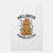 Halloween-Kürbisfest Vintage-Jack-O-Lantern Geschirrtuch (Vertikal)