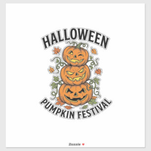 Halloween-Kürbisfestival Vintage-Jack-O-Lantern  Aufkleber