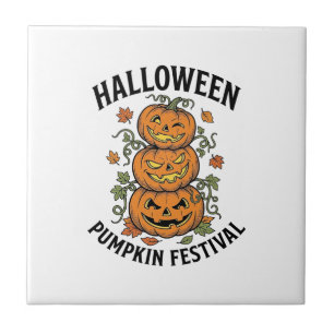 Halloween-Kürbisfestival Vintage-Jack-O-Lantern Fliese