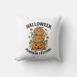 Halloween-Kürbisfestival Vintage-Jack-O-Lantern Kissen