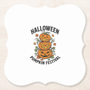 Halloween-Kürbisfestival Vintage-Jack-O-Lantern Untersetzer