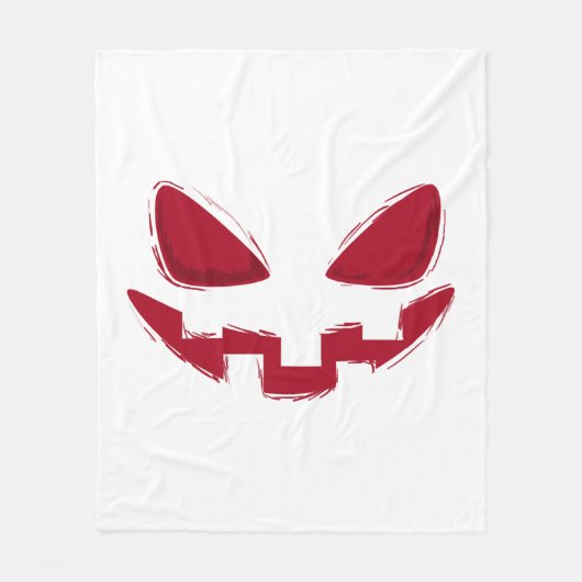 Halloween-Kürbisgesicht Fleecedecke (Vorderseite)