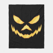 Halloween Kürbisgesicht Fleecedecke (Vorderseite)